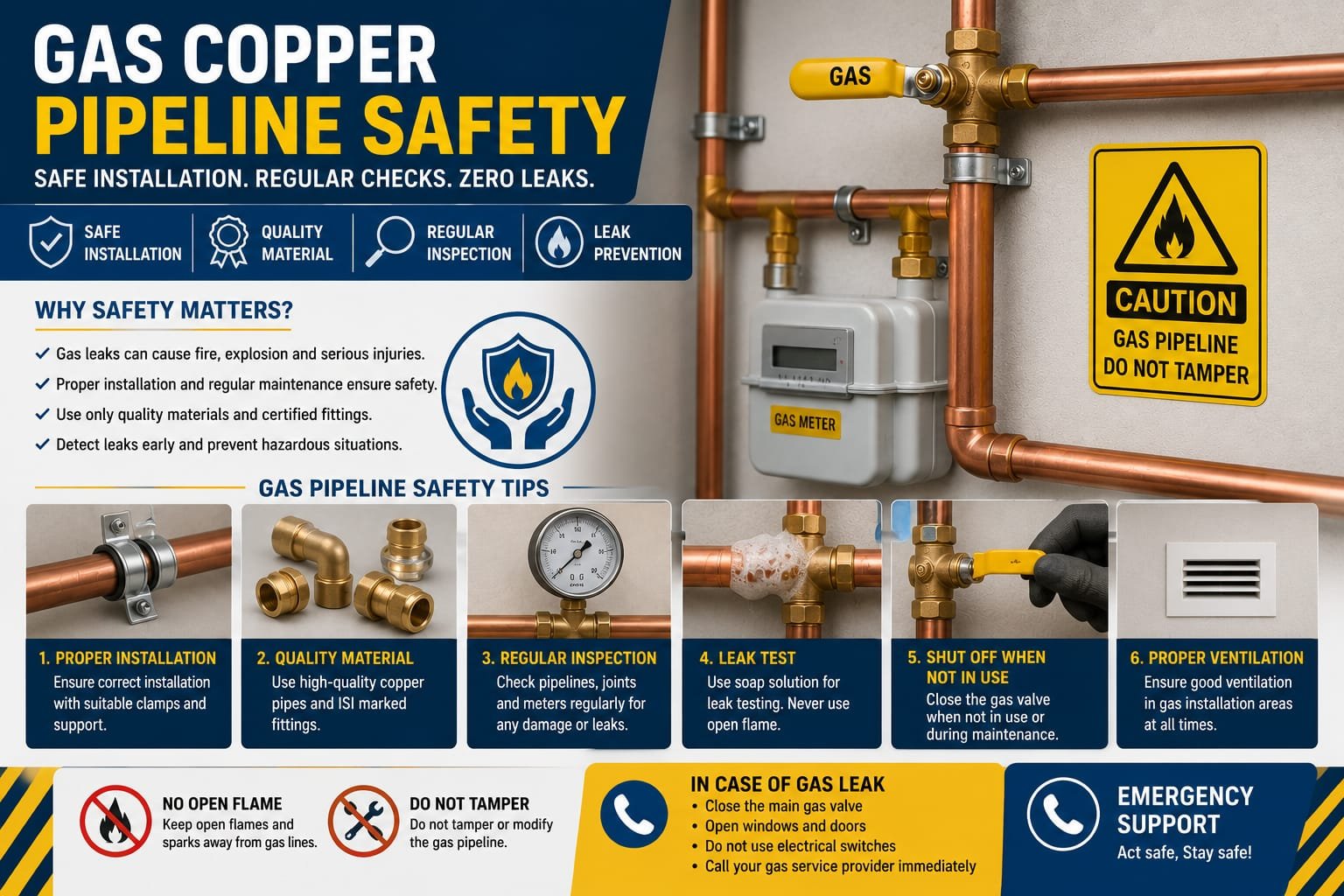 Gas Copper Pipeline Safety